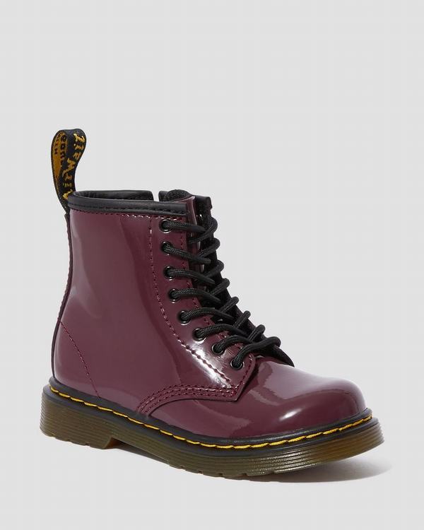 Dr Martens Dětské Kotníkové Boty Toddler 1460 Patent Fialové, CZ-472891